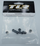 Team Losi Racing 3mm Flanged Aluminum Locknuts (10) (Black) (TLR336005)