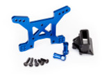 Traxxas Aluminum Rustler 4X4 Front Shock Tower (Blue) (TRA6739X)
