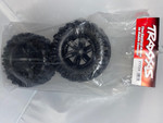 Traxxas X-Maxx Pre-Mounted Tires & Wheels (2) (Black) (8S Rated) (TRA7772X)
