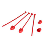 DE Racing Zip Stix Tire Organizers (Red) (4) (DER-ZS4-R)