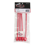 DE Racing Zip Stix Tire Organizers (Red) (4) (DER-ZS4-R)