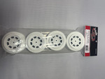 DE Racing Speedway SC Dirt Oval Wheels (White) (4) (+3mm Offset/29mm Backspace) (SC6) w/12mm Hex (DER-DS4-AW)