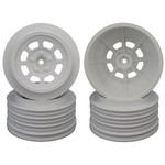 DE Racing Speedway Short Course Wheels (White) (4) (21.5mm Backspace) (Slash Rear) w/12mm Hex (DER-DS4-RW)