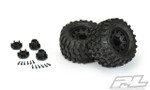 Pro-Line Hyrax 2.8" Pre-Mounted w/Raid Rear Wheels (2) (Black) w/Removable 12mm Hex (PRO10190-10)