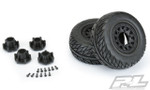Pro-Line Street Fighter SC 2.2/3.0 Tires w/Raid Wheels (Black) (2) (M2) w/12mm Removable Hex (PRO1167-10)