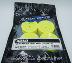JConcepts 12mm Hex Mono 2.2 "Slim" Front Wheels (4) (B6/RB6/SRX2/YZ2) (Yellow) (JCO3376Y)