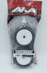 AKA Cross Brace 1/8 Buggy Pre-Mounted Tires (2) (White) (Soft - Long Wear) (AKA14004XRW)