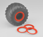 JConcepts Tribute Monster Truck Wheel Mock Beadlock Rings (Orange) (4) (JCO2651-6)