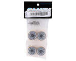 Samix SCX24 Aluminum & Brass 1.0" Beadlock Wheel Set w/Scale Hubs (Silver) (4) (SAMSCX24-6669SC2)