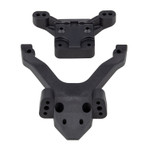 Team Associated B6.4/B6.4D Factory Team Top Plate and Ball Stud Mount (Carbon) (ASC91972)