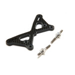 Team Losi Racing 22 5.0 +2mm Carbon Front Tower w/Titanium Standoffs  (TLR334061)