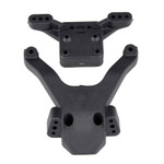 Team Associated RC10B6.3 Factory Team Front Top Plate & Ballstud Mount (Carbon) (ASC91875)