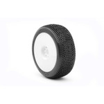 AKA Impact 1/8 Buggy Pre-Mounted Tires (2) (White) (Super Soft - Long Wear) (AKA14007QRW)