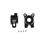 Team Associated RC10B7 Factory Team Aluminum Rear HRC Hub Set (Black) (2) (-4mm) (ASC92565)