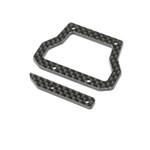 Team Losi Racing 22X-4 2.0 Carbon Fiber Decoupled Slipper Brace Set w/Spacer (TLR-1288)