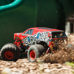 Arrma GORGON 4X2 MEGA 550 Brushed 1/10 Monster Truck RTR (Red) w/SLT2 2.4GHz Radio, Battery & Charger (ARA3230ST2)