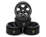 Treal Hobby Axial SCX30 Type B 0.7" 5-Spoke Aluminum Micro Rock Crawler Beadlock Wheels (Grey) (4) (TLHTSCX30-44)