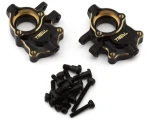 Treal Hobby Redcat Ascent-18 Brass Front Steering Knuckles/Inner Portal Covers (Black) (2) (27g) (TLHTASCENT18-07)