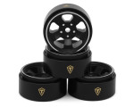 Treal Hobby Axial SCX30 Type B 0.7" 5-Spoke Aluminum Micro Rock Crawler Beadlock Wheels (Black) (4) (TLHTSCX30-41)