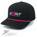 Exalt TE 5-Panel Water Resistant Curved Brim Hat w/PVC Exalt Logo (Black) (EXA5175-B)