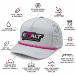 Exalt TE 5-Panel Water Resistant Curved Brim Hat w/PVC Exalt Logo (Gray) (EXA5175-G)