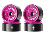 Treal Hobby Type V 1.9" V-Spoke Beadlock Wheels (Pink) (4) (TLHTWHEEL-170)