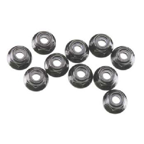 Axial AXIA1045 Nylon Locknut M4 Black (10)