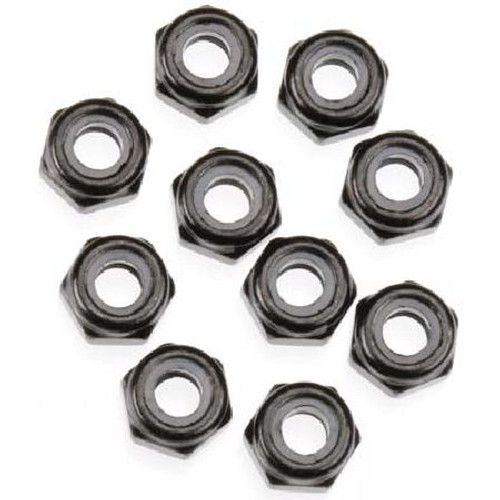 Axial AXIA1053 Nylon Locking Hex Nut M3 Black (10)