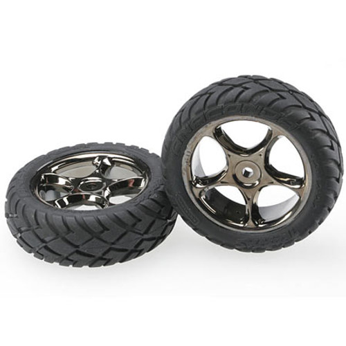 Traxxas Anaconda Front Tires w/Tracer 2.2" Wheels (2) (Black Chrome) (Standard) (TRA2479A) Traxxas Anaconda Front Tires w/Tracer 2.2" Wheels (2) (Black Chrome) (Standard) (TRA2479A)