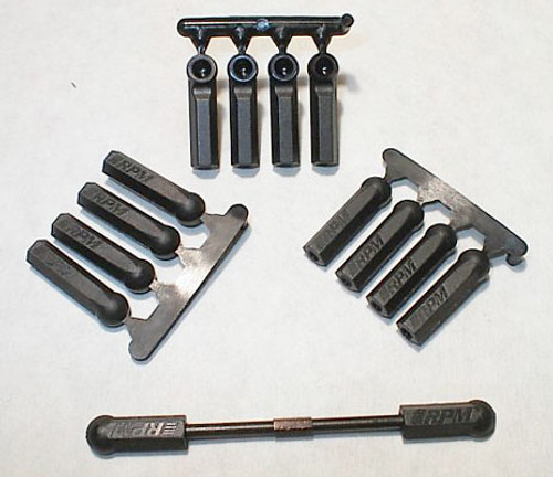 RPM Long Shank 4-40 Rod Ends (Black) (12) (RPM73392) RPM Long Shank 4-40 Rod Ends (Black) (12) (RPM73392)