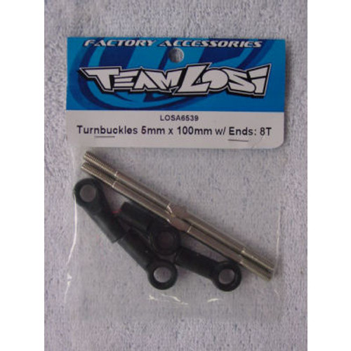 Losi LOSA6539 Turnbuckles 5mm X 100mm w/ Ends: 8 Truggy