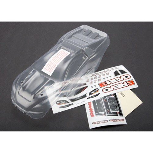 Traxxas 1/16 E-Revo Body w/Grill & Light Decals (Clear) (TRA7111) Traxxas 1/16 E-Revo Body w/Grill & Light Decals (Clear) (TRA7111)