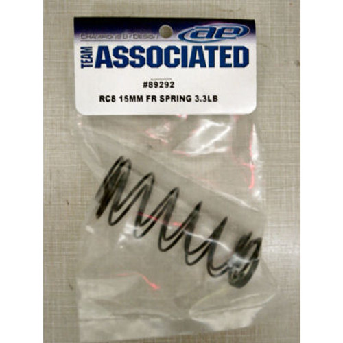 Team Associated 16x29mm Front Shock Spring Set (Black - 3.3 lb) (2) (ASC89292)