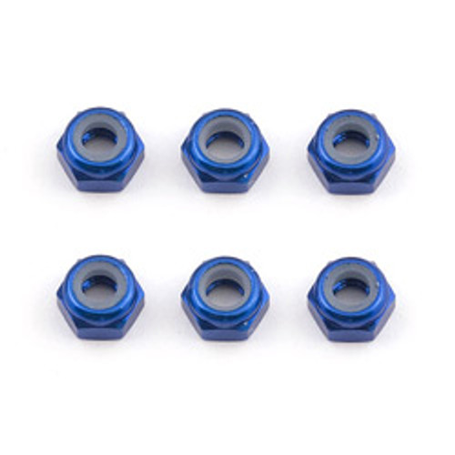 Team Associated 3mm Aluminum Factory Team Locknut (6) (ASC31550)