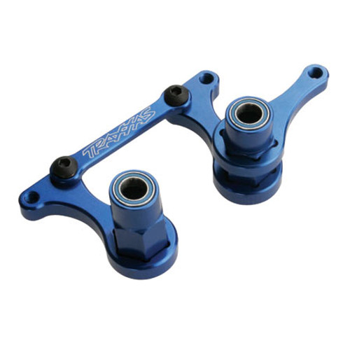 Traxxas Aluminum Steering Bellcrank Set w/Bearings (Blue) (TRA3743A)