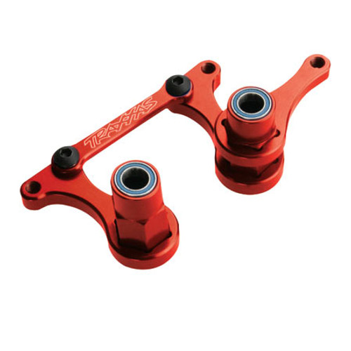 Traxxas Aluminum Steering Bellcrank Set w/Bearings (Red) (TRA3743X)