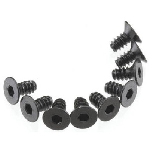 Axial AXA463 Hex Socket Tap Flat Head M3x6mm Black (10)