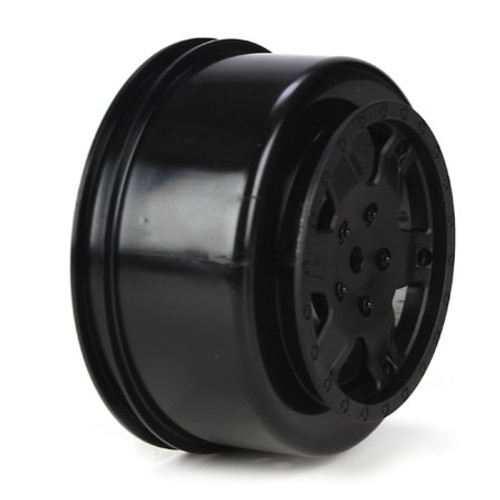 Team Losi Racing 12mm Hex Short Course Wheels (Black) (2) (22SCT/TEN-SCTE) TLR7011