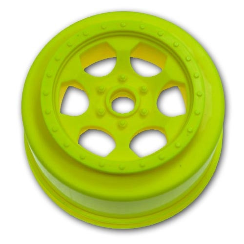 DE Racing Trinidad Short Course Wheels (Yellow) (2) (XXX-SCT/SCB Front) No Hex DER-SCT-LFY DE Racing Trinidad Short Course Wheels (Yellow) (2) (XXX-SCT/SCB Front) No Hex DER-SCT-LFY