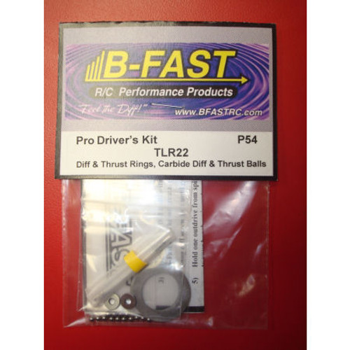 B-Fast BFR-P54 Pro Driver's Kit 3/32" Carbide Diff Balls (14), Rings (2), & Thrust Balls for TLR 22/22T/SCT B-Fast BFR-P54 Pro Driver's Kit 3/32" Carbide Diff Balls (14), Rings (2), & Thrust Balls for TLR 22/22T/SCT