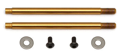 Team Associated 3x27.5mm V2 Ti-Nitride Screw Mount Shock Shaft (2) (ASC91619)