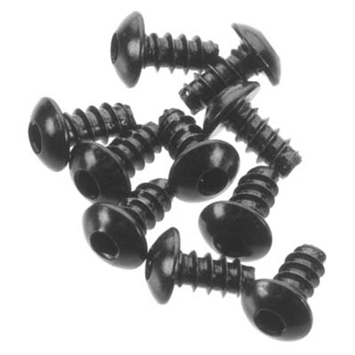 Axial AXIA433 Racing 3x6mm Self Tapping Button Head Screw (Black) (10)