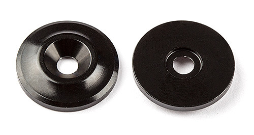 Team Associated Factory Team Aluminum Wing Buttons (Black) (ASC92100)
