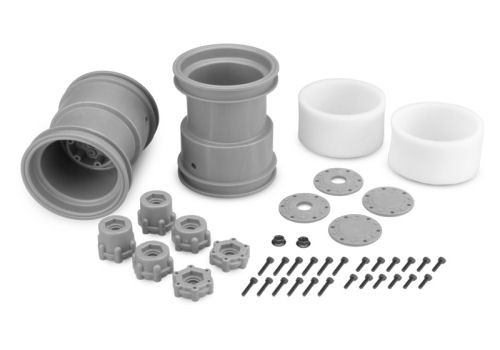 JConcepts Tribute 2.6x3.6" Monster Truck Wheel (Silver) (2) (JCO3377S)