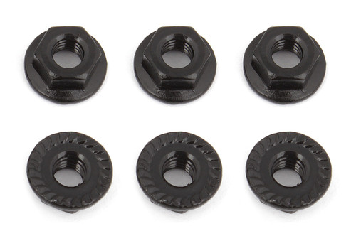 Team Associated M4 Serrated Nuts (6) (ASC91738)