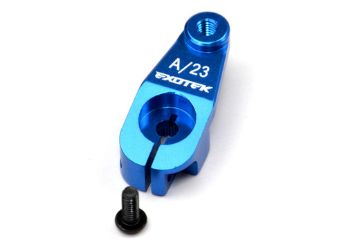 Exotek Aluminum AE HD Servo Horn (Blue) (23T) (EXO1554BLU)