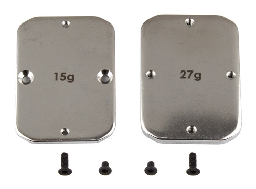 Team Associated B64 Steel Chassis Weights (15g, 27g) (ASC92101)