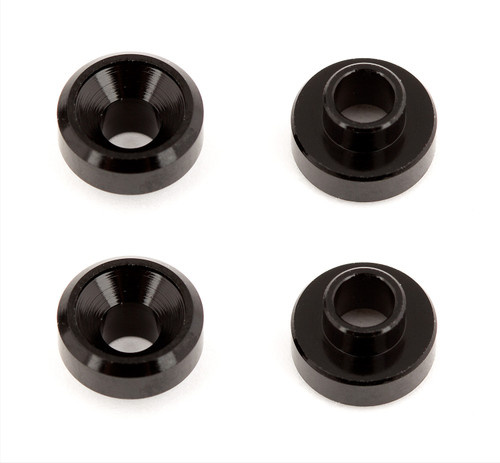 Team Associated Aluminum Servo Washers (Black) (ASC27128)