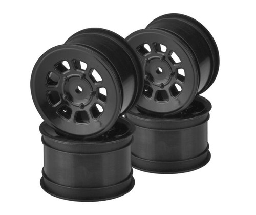 JConcepts 12mm Hex 9 Shot Rear Wheel (Black) (4) (B6.2) (JCO3398B)