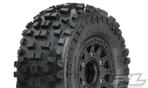 Pro-Line Badlands SC 2.2/3.0 Tires w/Raid Wheels (2) (Black) (M2) w/12mm Removable Hex (PRO1182-10) Pro-Line Badlands SC 2.2/3.0 Tires w/Raid Wheels (2) (Black) (M2) w/12mm Removable Hex (PRO1182-10)
